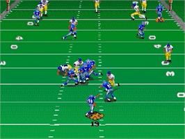 In game image of Madden NFL '97 on the Sega Genesis.