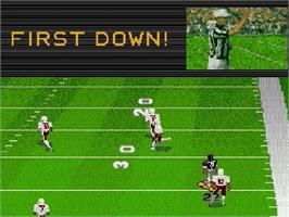 In game image of Madden Nfl 95 on the Sega Genesis.