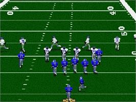 In game image of Madden Nfl 96 on the Sega Genesis.