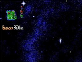 In game image of Mega Lo Mania on the Sega Genesis.