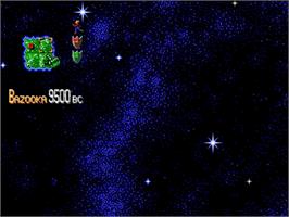In game image of Mega lo Mania on the Sega Genesis.