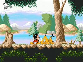 In game image of Mickey Mania - The Timeless Adventures Of Mickey Mouse on the Sega Genesis.