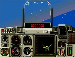 In game image of Mig-29 Fighter Pilot on the Sega Genesis.