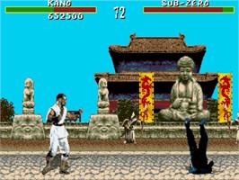 In game image of Mortal Kombat on the Sega Genesis.