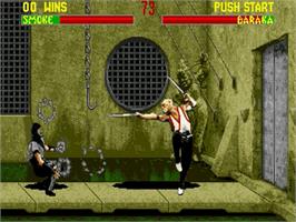 In game image of Mortal Kombat 2 Unlimited on the Sega Genesis.