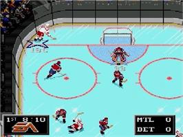 In game image of NHL '94 on the Sega Genesis.