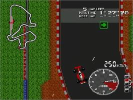 In game image of Nakajima Satoru Kanshuu F1 Grand Prix on the Sega Genesis.