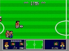 In game image of Nekketsu Kouko Dodgeball Bu - Soccer Hen Md on the Sega Genesis.