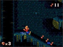 In game image of Pagemaster, The on the Sega Genesis.