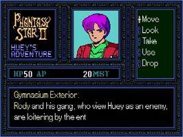 In game image of Phantasy Star 2 - Huey's Adventure on the Sega Genesis.