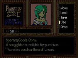 In game image of Phantasy Star 2 - Shilka's Adventure on the Sega Genesis.