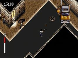 In game image of Predator 2 on the Sega Genesis.