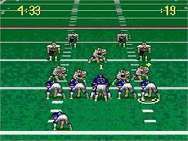 In game image of Pro Quarterback on the Sega Genesis.