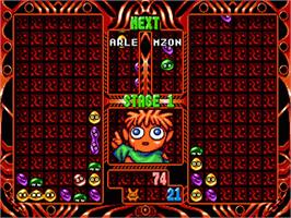 In game image of Puyo Puyo 2 on the Sega Genesis.