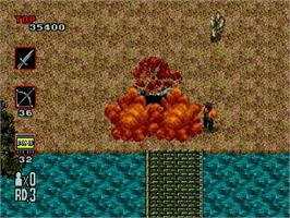 In game image of Rambo III on the Sega Genesis.