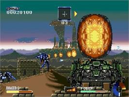 In game image of Ranger X on the Sega Genesis.