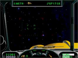 In game image of Scholastic's The Magic School Bus - Space Exploration Game on the Sega Genesis.