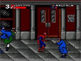 In game image of Spider-man And Venom - Maximum Carnage on the Sega Genesis.