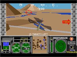 In game image of Steel Talons on the Sega Genesis.