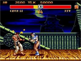 In game image of Street Fighter II' - Champion Edition on the Sega Genesis.