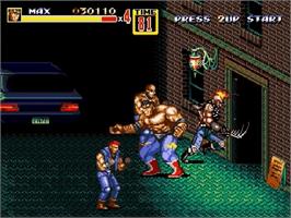 In game image of Streets of Rage 2 on the Sega Genesis.