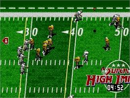 In game image of Super High Impact on the Sega Genesis.