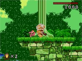 In game image of Taz-Mania on the Sega Genesis.