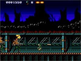 In game image of Terminator, The on the Sega Genesis.