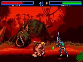 In game image of Time Killers on the Sega Genesis.