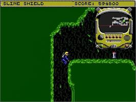In game image of Todd's Adventures in Slime World on the Sega Genesis.