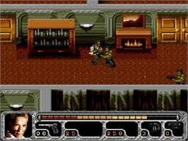 In game image of True Lies on the Sega Genesis.