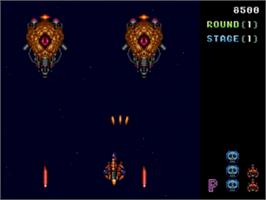 In game image of Truxton / Tatsujin on the Sega Genesis.