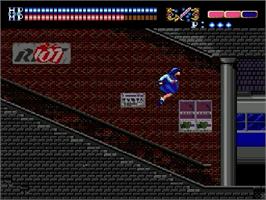 In game image of Valis: The Fantasm Soldier on the Sega Genesis.