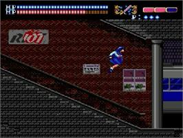 In game image of Valis - The Fantasm Soldier on the Sega Genesis.