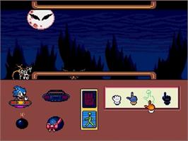 In game image of Wacky Worlds Creativity Studio on the Sega Genesis.