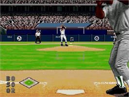 In game image of World Series Baseball '98 on the Sega Genesis.