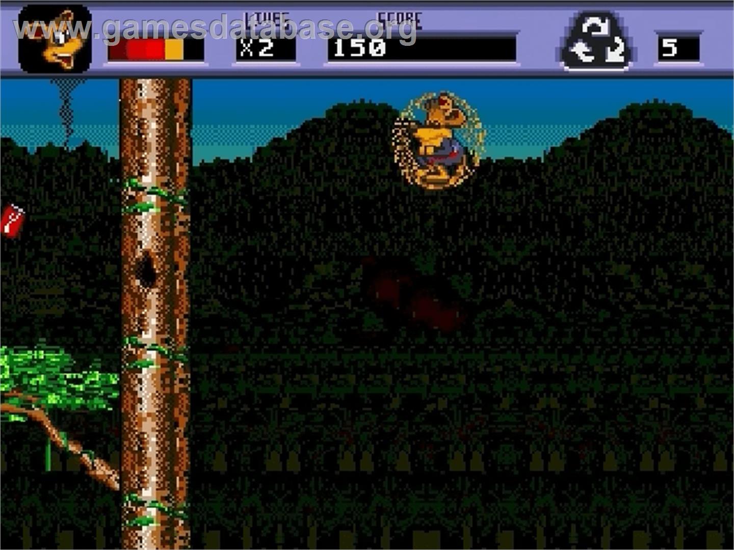 Awesome Possum Kicks Dr. Machino's Butt - Sega Genesis - Artwork - In Game