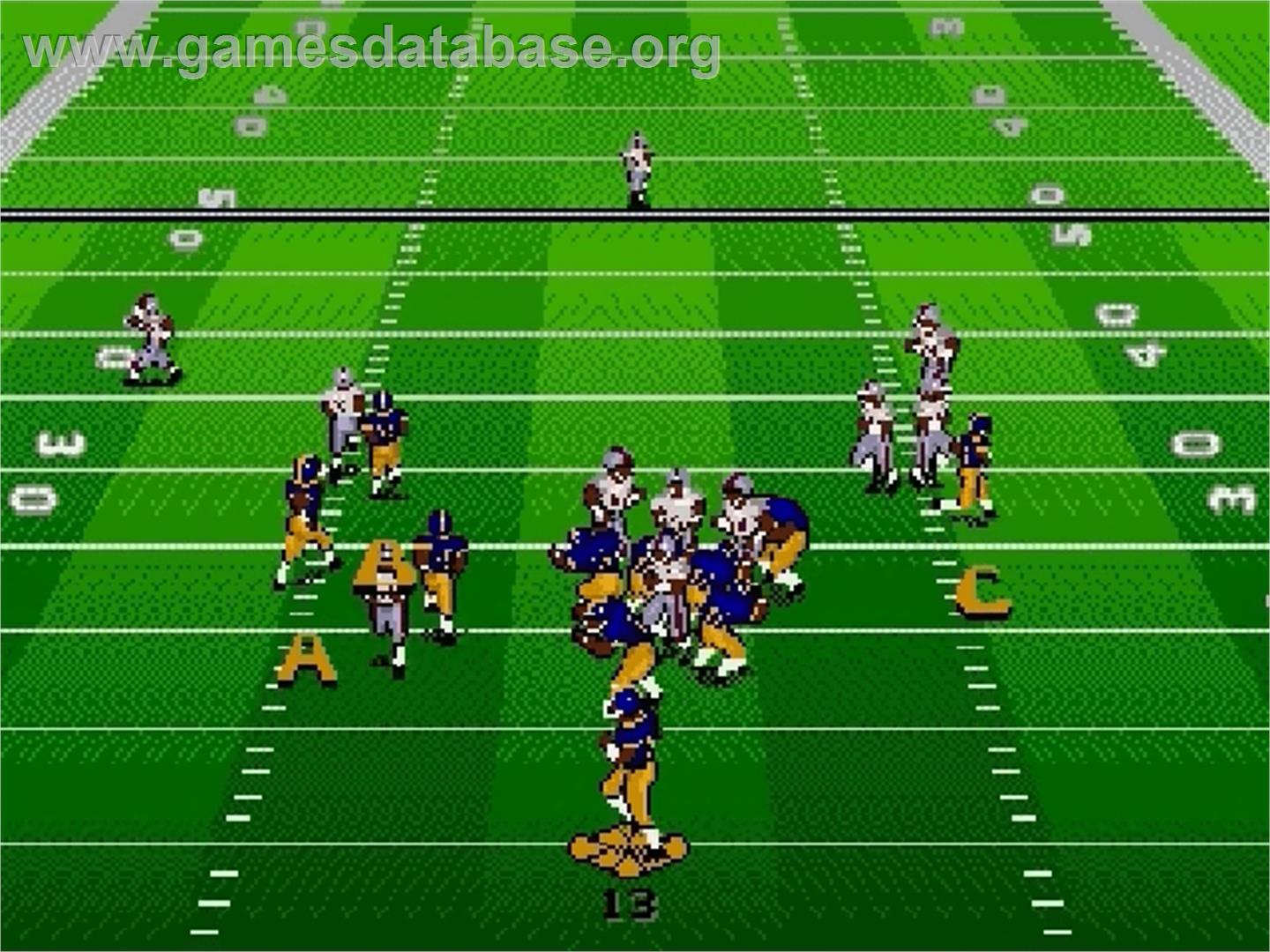 Bill Walsh College Football '95 - Sega Genesis - Artwork - In Game