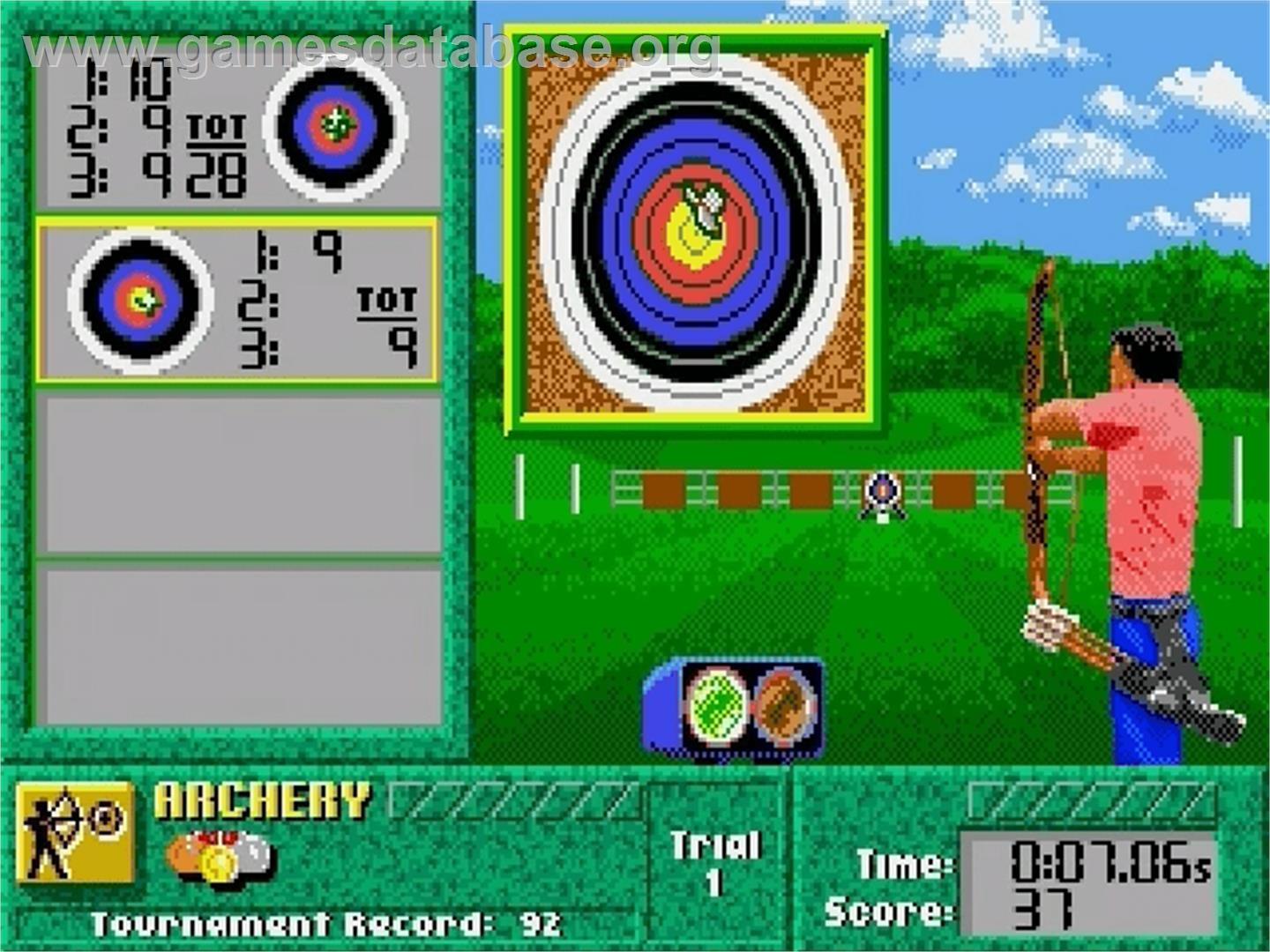 Games: Summer Challenge, The - Sega Genesis - Artwork - In Game