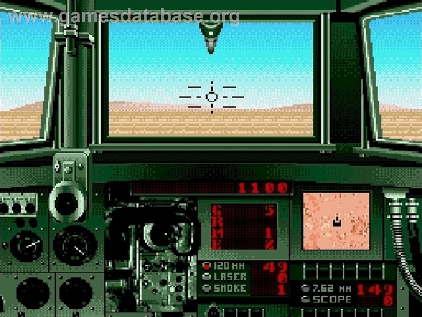 Garry Kitchen's Super Battletank - War In The Gulf - Sega Genesis - Artwork - In Game