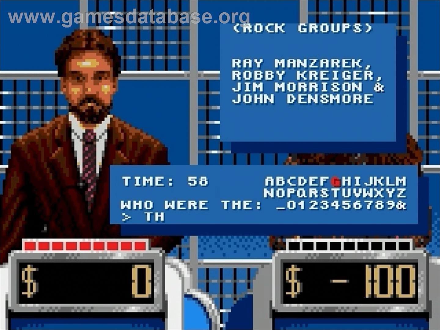 Jeopardy! - Deluxe Edition - Sega Genesis - Artwork - In Game