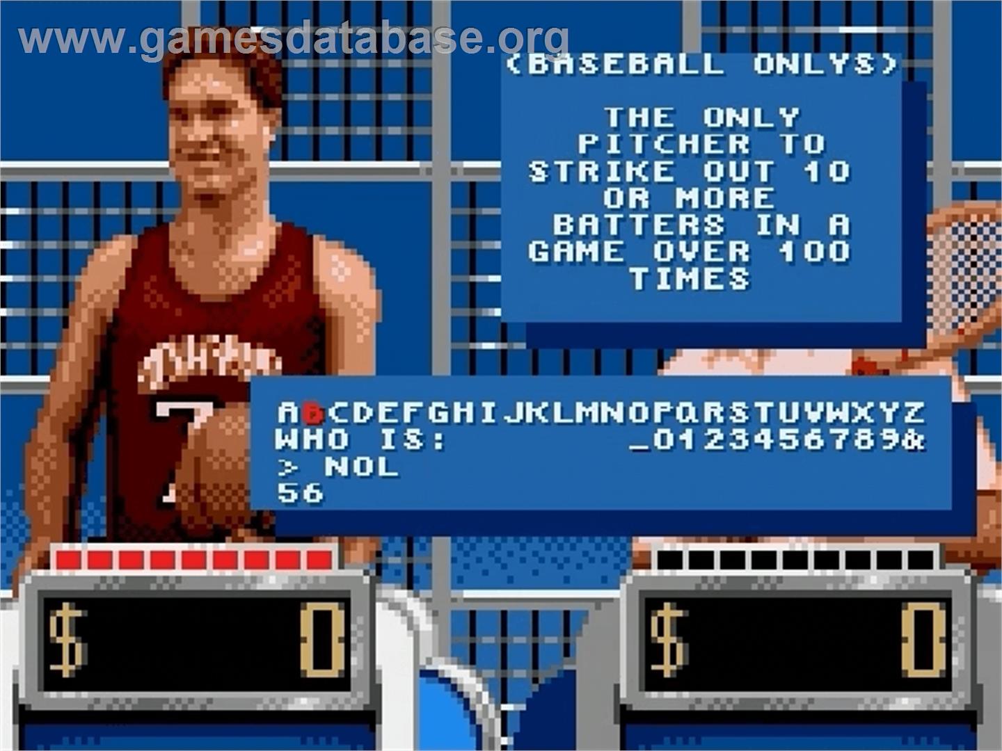 Jeopardy! Sports Edition - Sega Genesis - Artwork - In Game