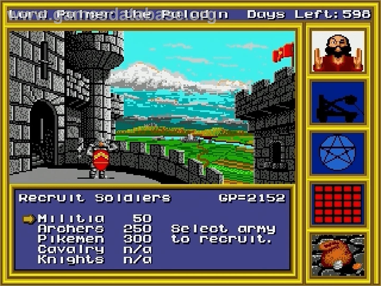 King's Bounty - The Conqueror's Quest - Sega Genesis - Artwork - In Game