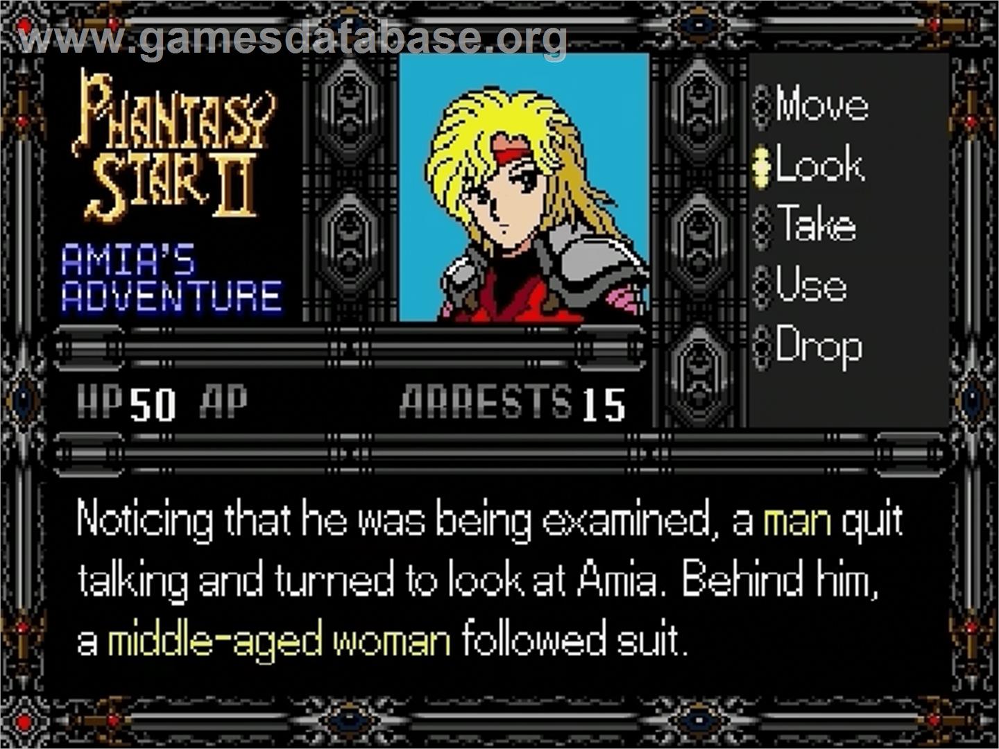 Phantasy Star 2 - Amia's Adventure - Sega Genesis - Artwork - In Game