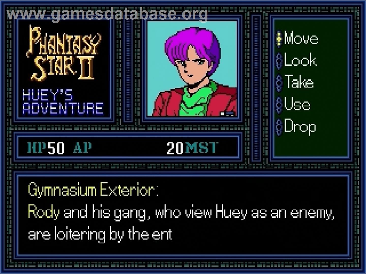 Phantasy Star 2 - Huey's Adventure - Sega Genesis - Artwork - In Game