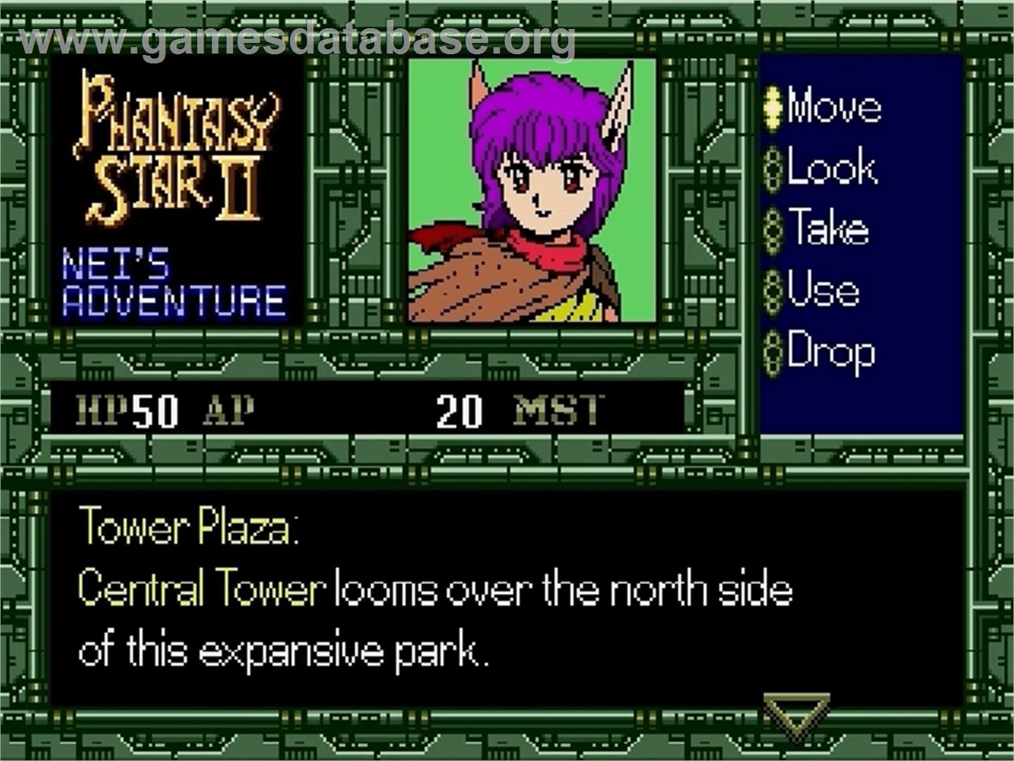 Phantasy Star 2 - Nei's Adventure - Sega Genesis - Artwork - In Game