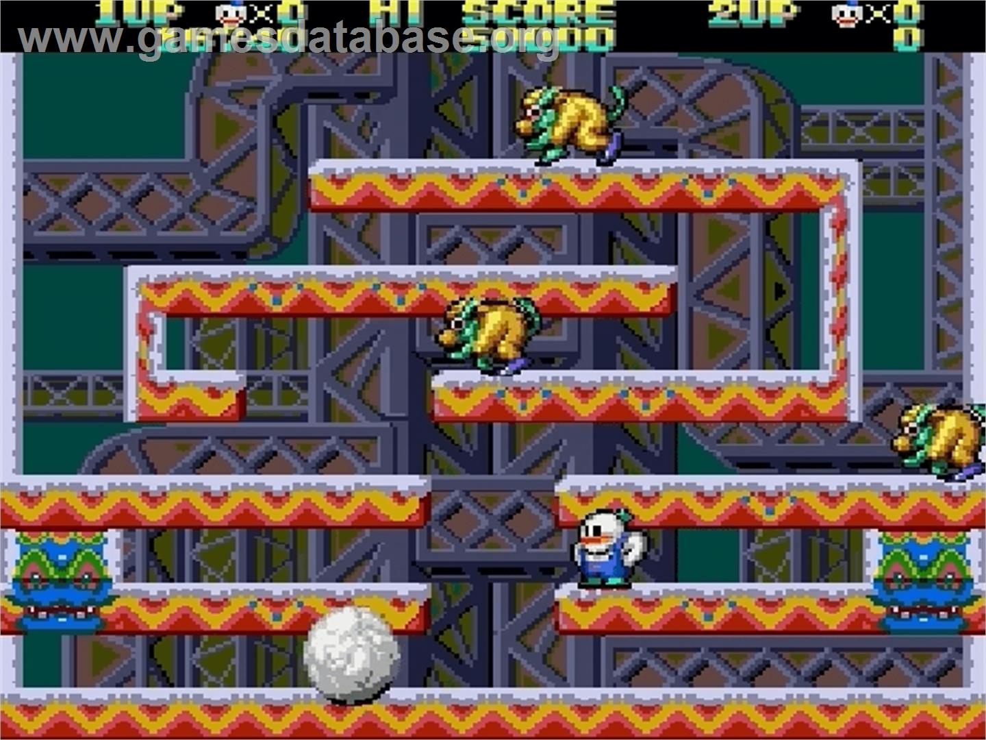 Snow Bros. Nick And Tom - Sega Genesis - Artwork - In Game