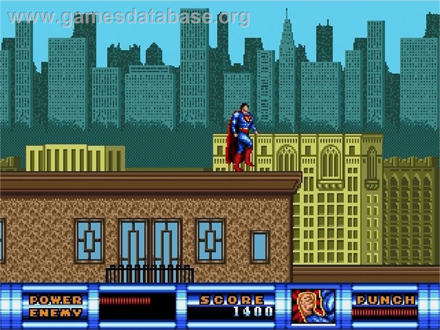 Superman - The Man Of Steel - Sega Genesis - Artwork - In Game