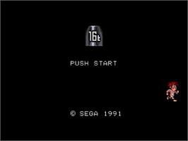 Title screen of 16t on the Sega Genesis.