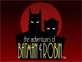Title screen of Adventures Of Batman And Robin, The on the Sega Genesis.